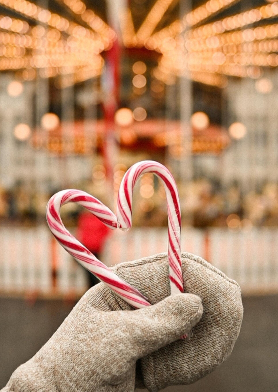 Brooklyn's DUMBO neighborhood Christmas candy canes